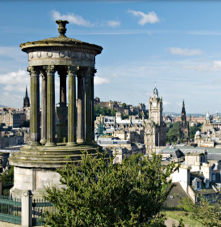 A view of the Edinburgh skyline from Calton hill